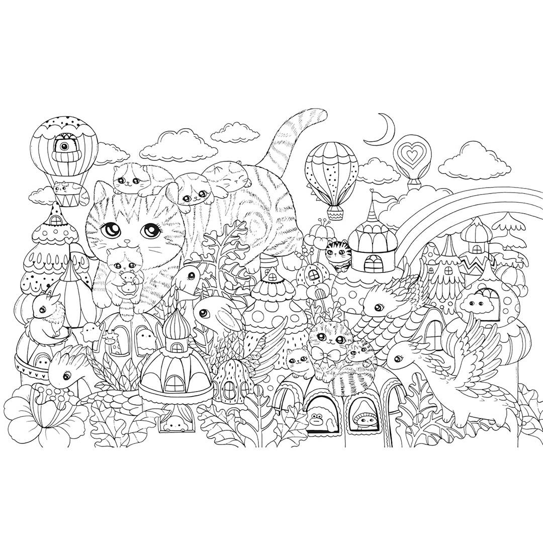 NEW Coloring Book: A Million Kittens