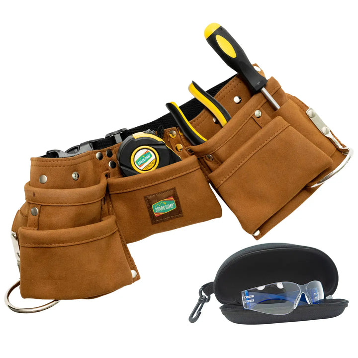 Kids Deluxe Tool Set with Leather Tool Belt