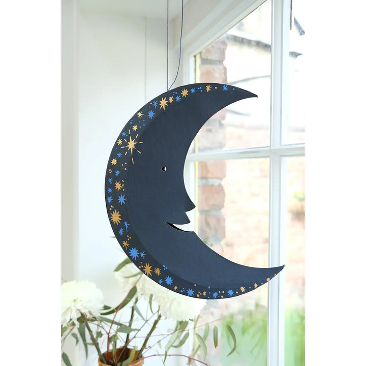Large Midnight Man On The Moon Board Decoration
