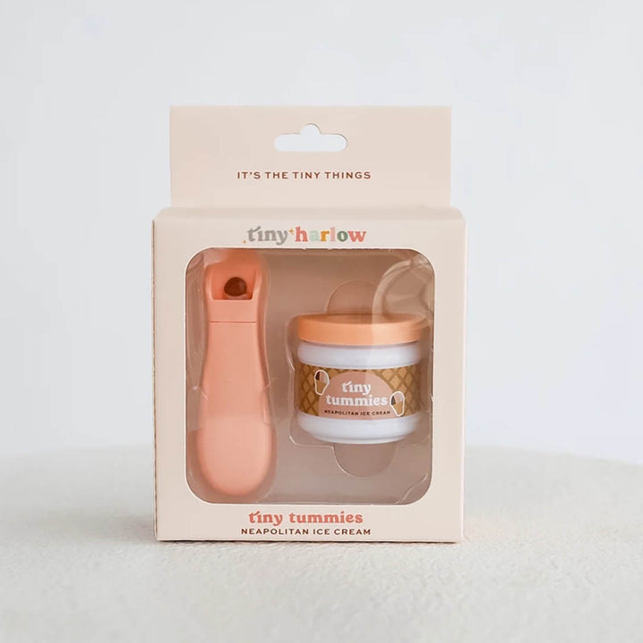 Tiny Tummies Neapolitan Ice Cream Jar and Spoon Set