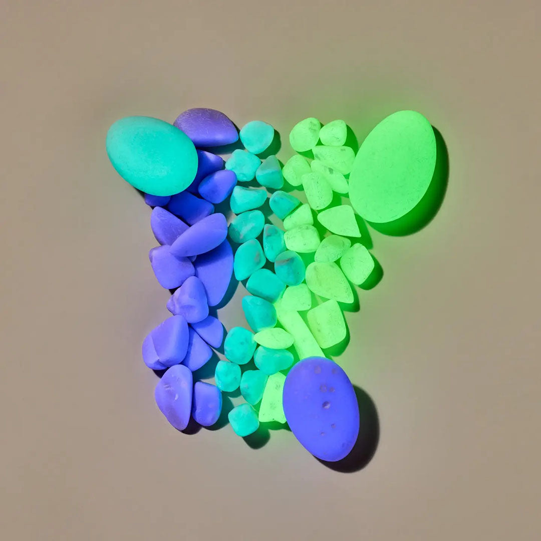 NEW Super Bright Glow Pebbles - Blue