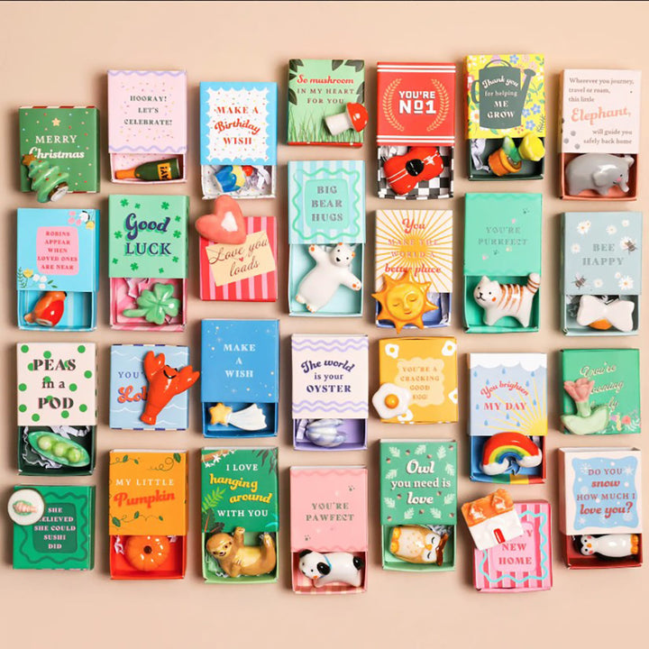 NEW Tiny Matchbox Ceramic Tokens - Many Styles Available!