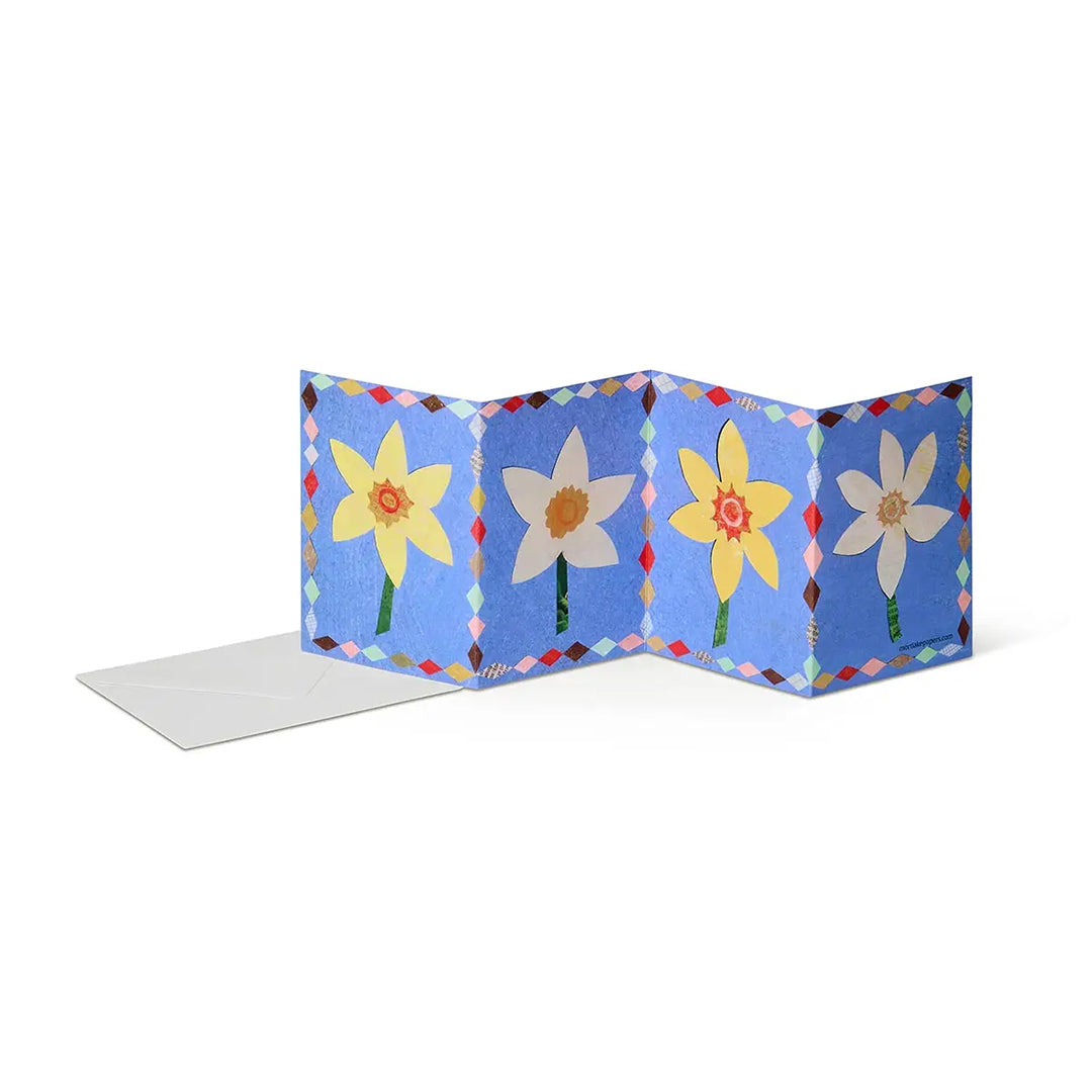 Patchwork Daffodil Concertina Card