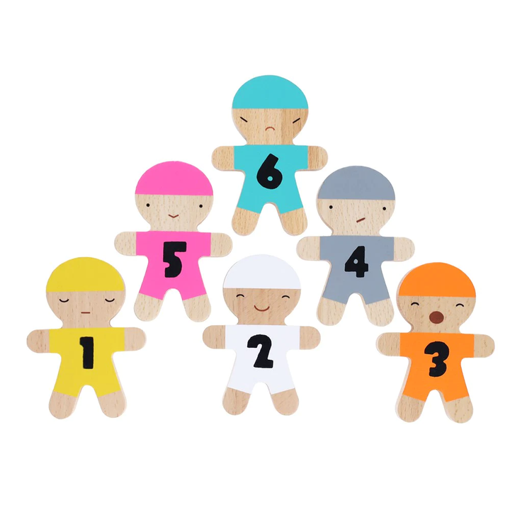 Taro Gomi's Wooden Play Set: 10 Shaped Figures for Stacking Fun