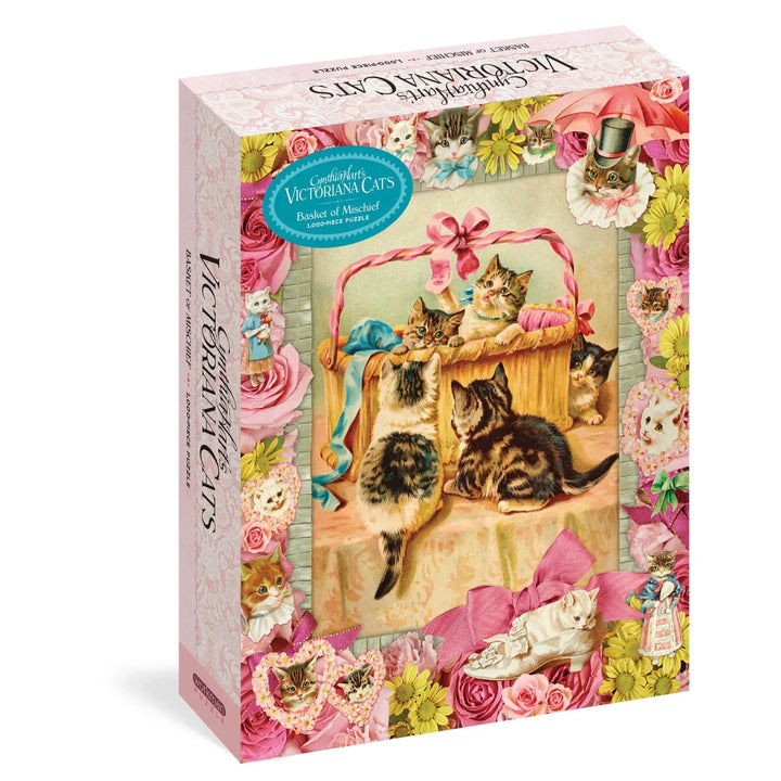 Cynthia Hart’s Victoriana Cats: Basket of Mischief 1,000-Piece Puzzle