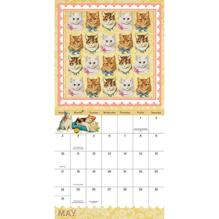 Cynthia Hart’s Victoriana Cats Mini Wall Calendar 2026
