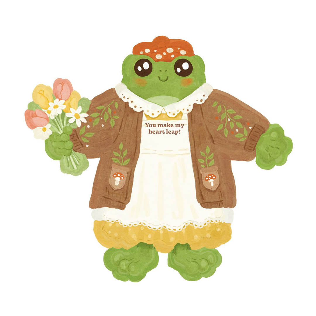 What's Hoppin'? 12 Frog Notecards & Envelopes