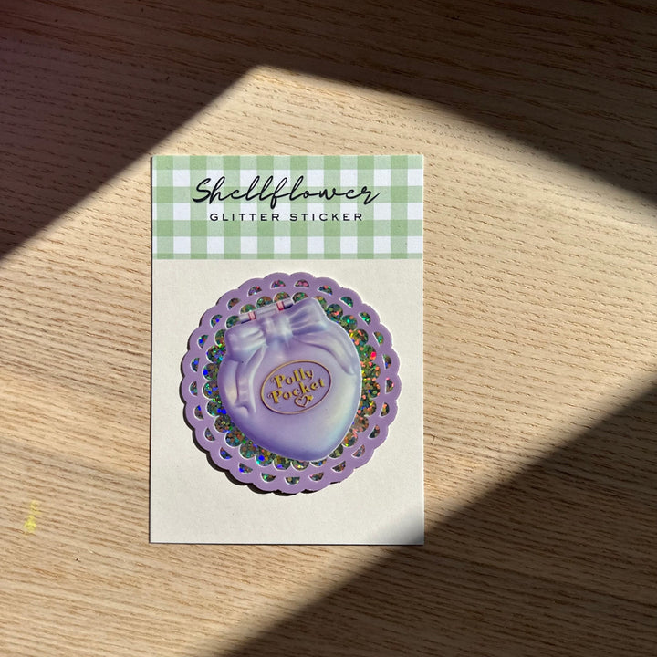 Polly Pocket Glitter Vinyl Sticker