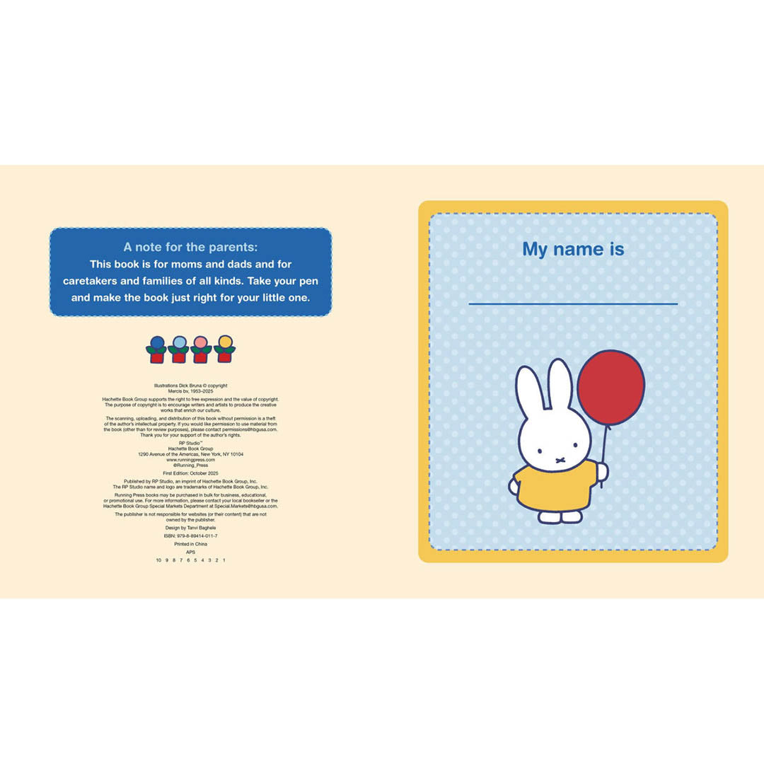 Miffy Baby Book: My First Three Years