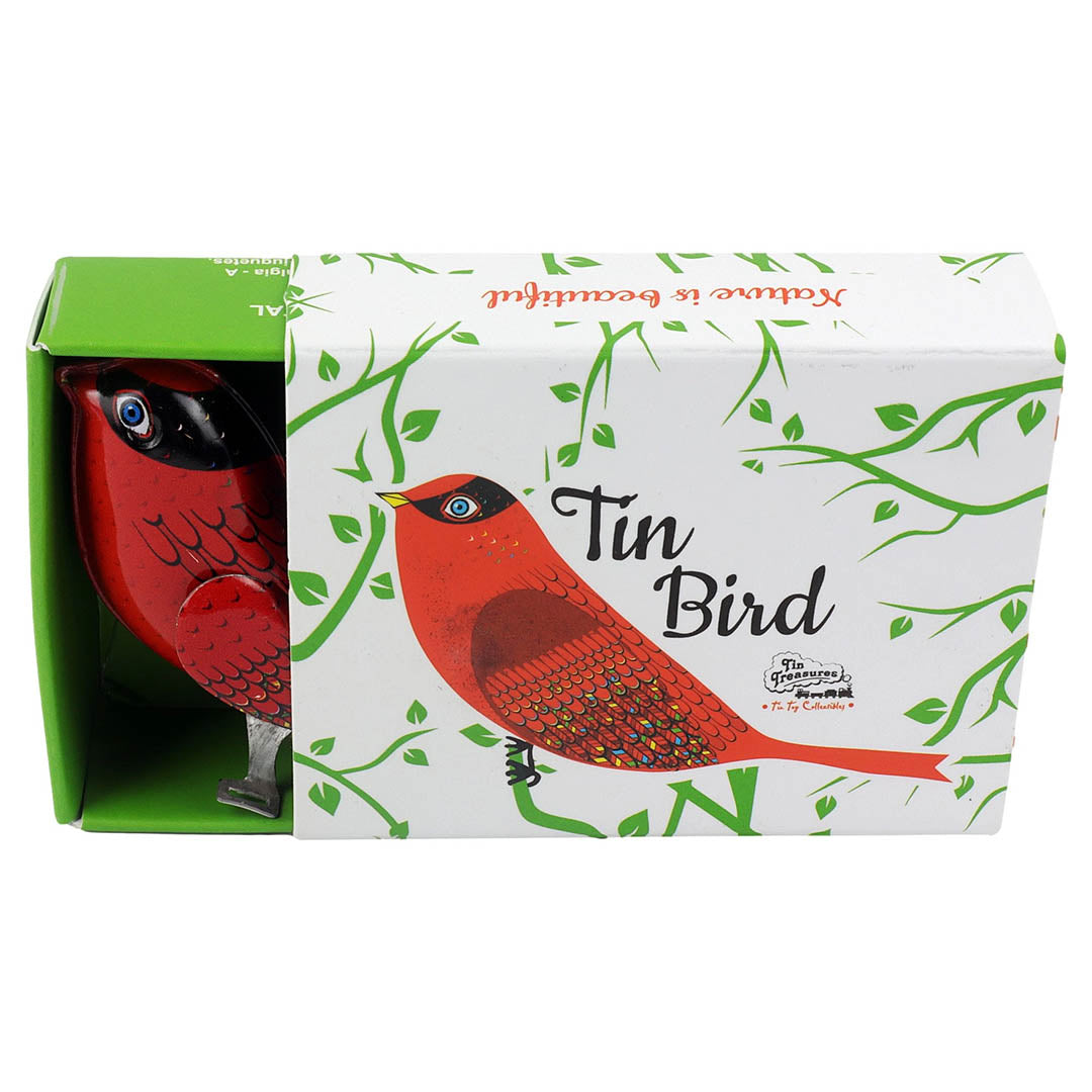 Retro Tin Toy Red Bird