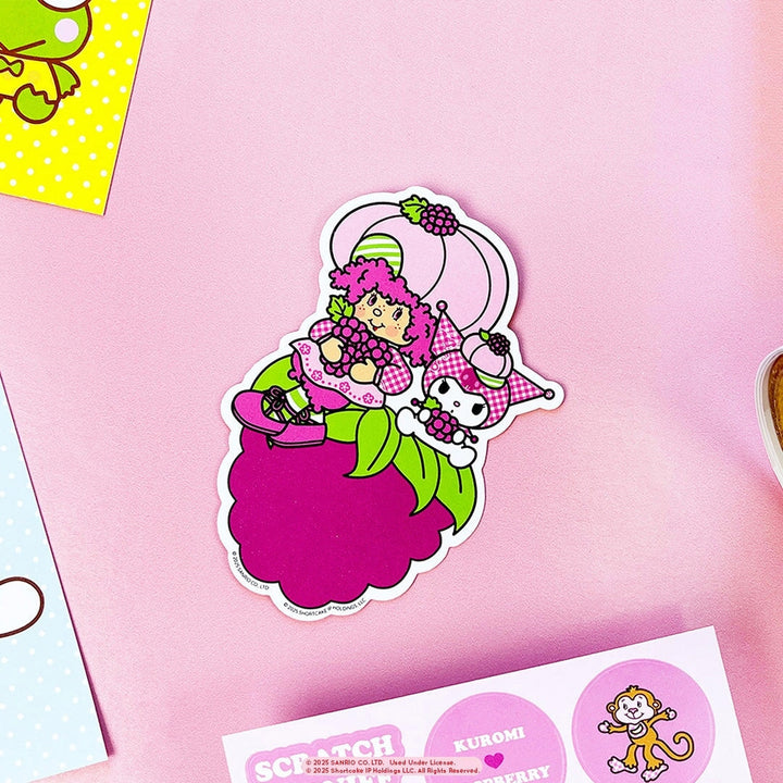 Raspberry Bushels Scratch 'n Sniff Stickers (2ct) - Hello Kitty and Friends x Strawberry Shortcake