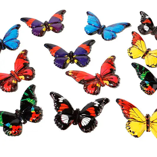 Large Retro Tin Butterfly Pin Badge