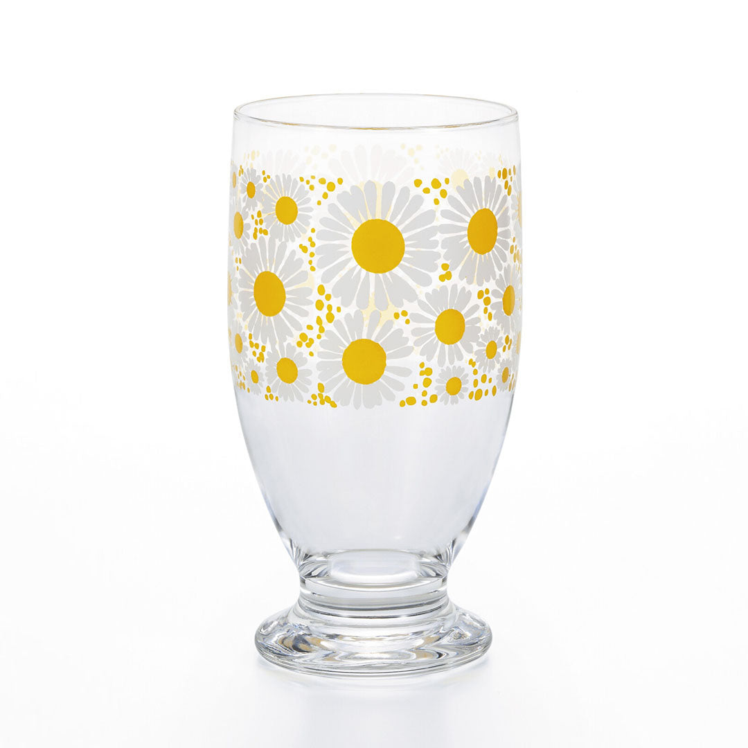 Retro Glass Tumbler Cup - Hanazakari Floral