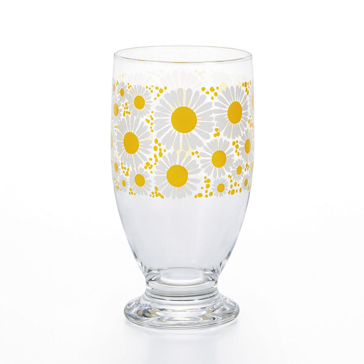 Retro Glass Tumbler Cup - Hanazakari Floral