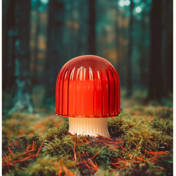 Swedish Dream Pine Mushroom Cloche Candle
