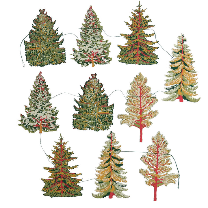 Forest Sewn Paper Garland