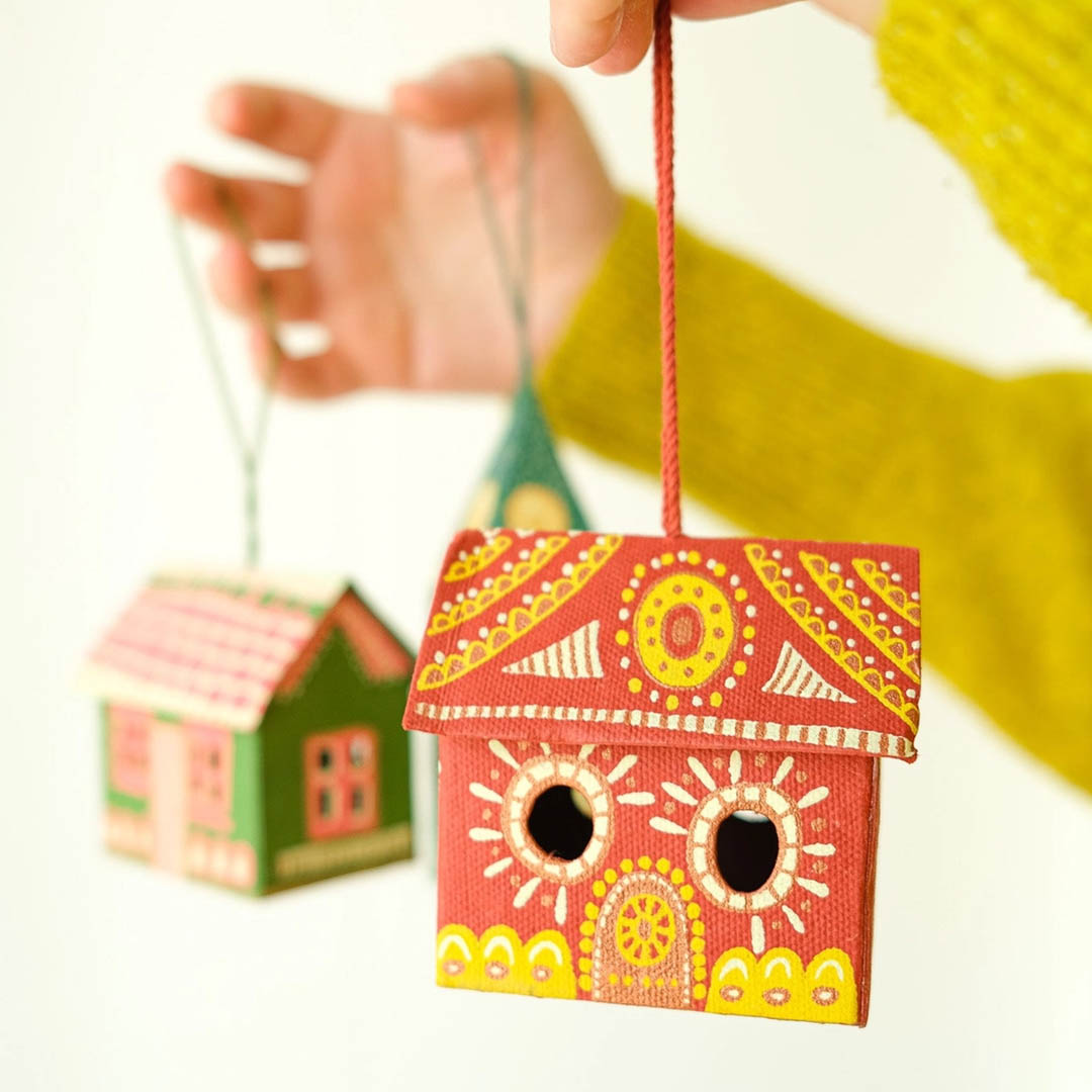 Gingerbread House Screen-Printed Board Decoration