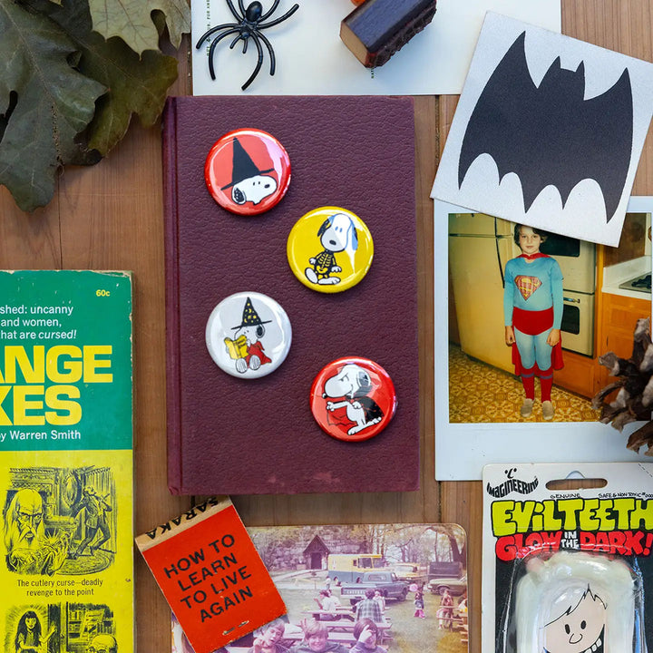 Snoopy Halloween Button Pin Set