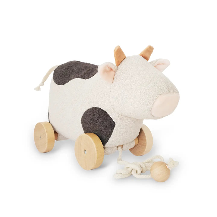 Baby Cow Push Toy with Wooden Wheels