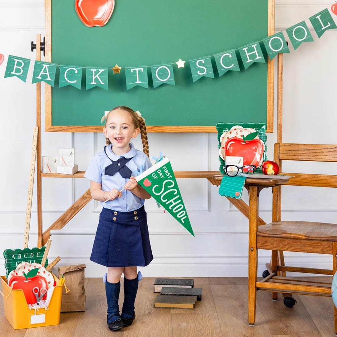 First Day Felt Pennant - Green