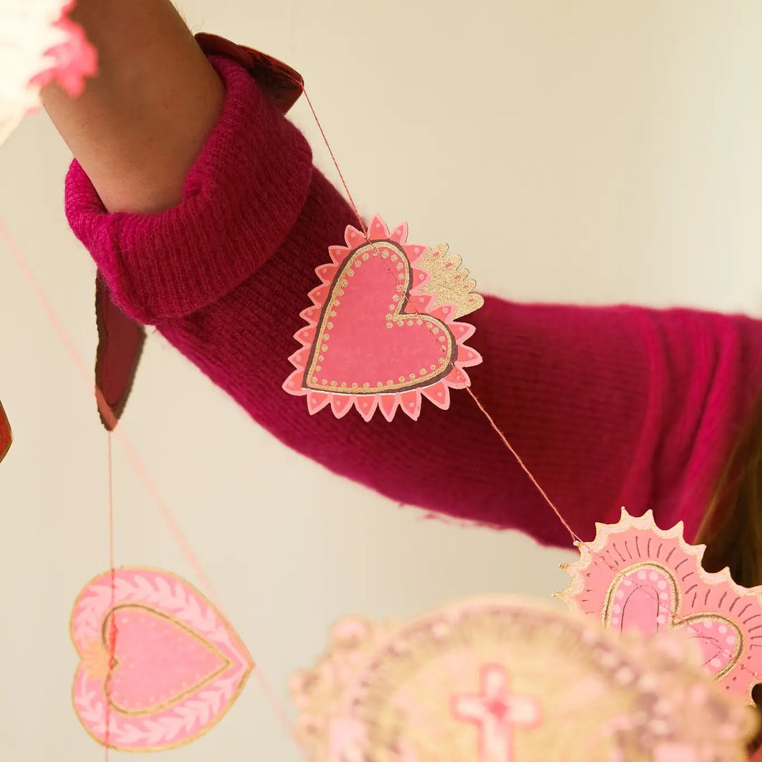 Sweet Hearts Sewn Garland