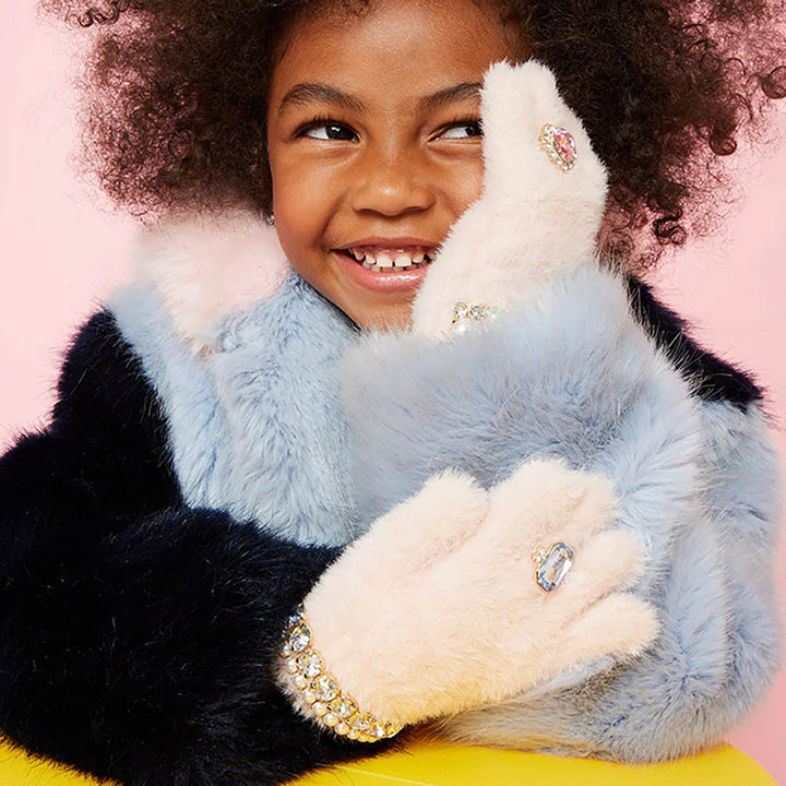 Cotton Candy Jeweled Gloves