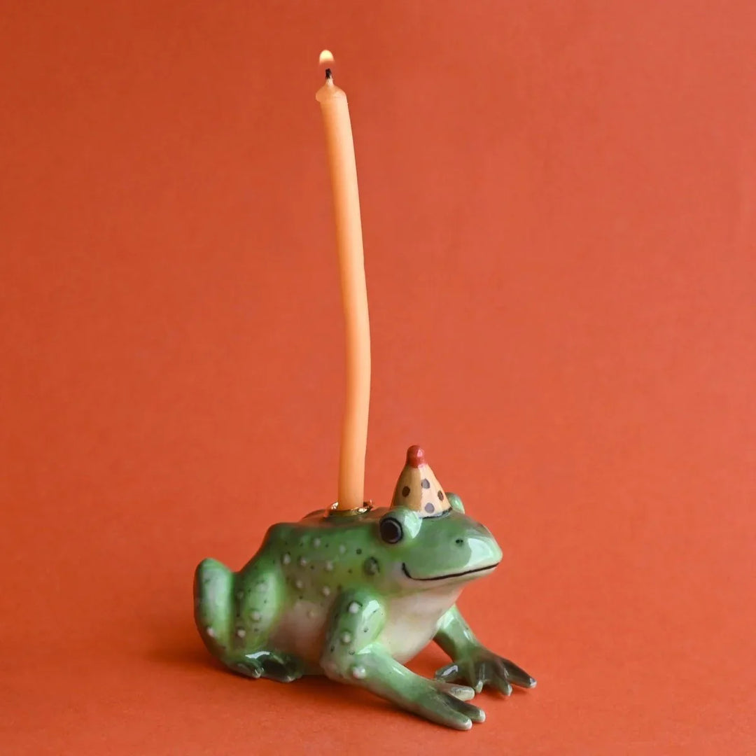 Limited Ceramic Party Animals Candle Holder- Frog