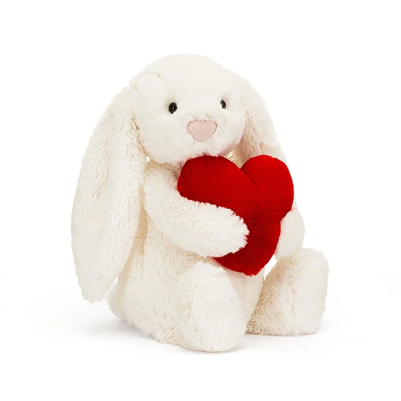 NEW Bashful Red Love Heart Bunny- Medium