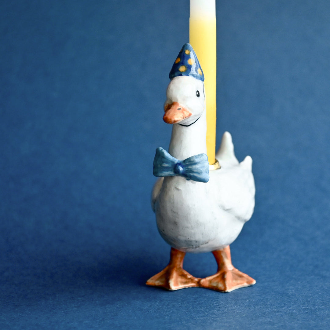 Limited Ceramic Party Animals Candle Holder- Goose