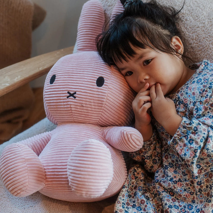 Miffy Jumbo Corduroy Plush Doll- 27.5" Pink