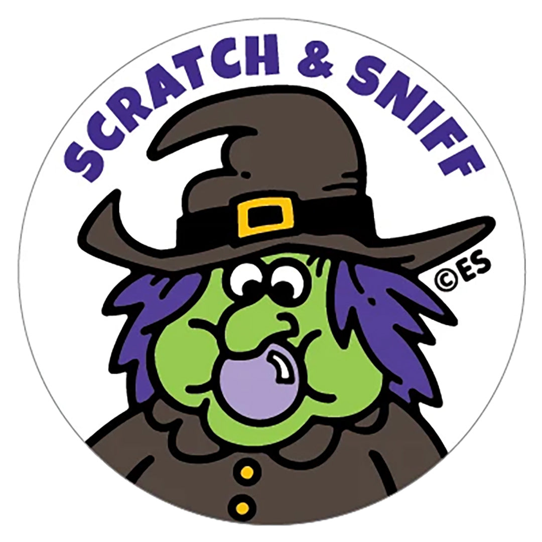Grape Gum Witch  Scratch & Sniff Stickers