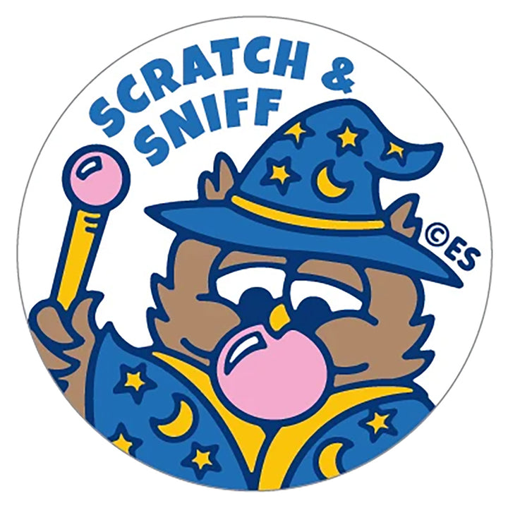 Root Beer Gum Owl Scratch & Sniff Stickers
