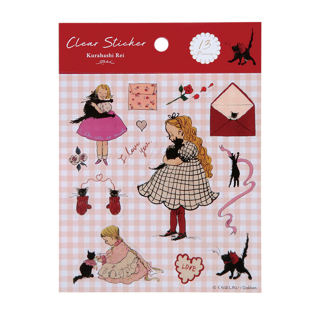 NEW Kurahashi Rei Clear Sticker Sheet - Red