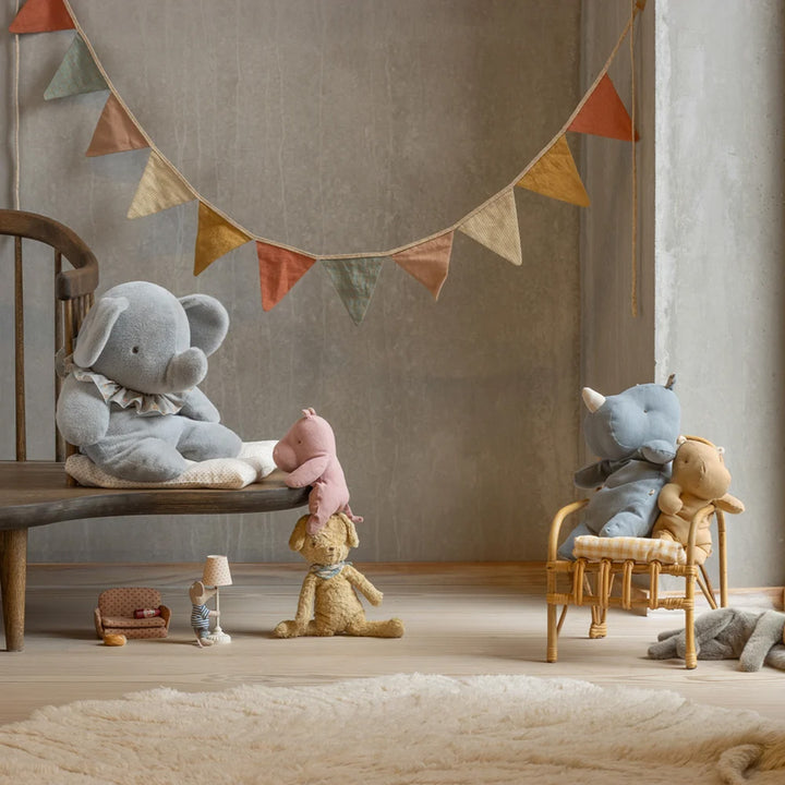 Safari friends, Rhino, Medium - Vintage blue