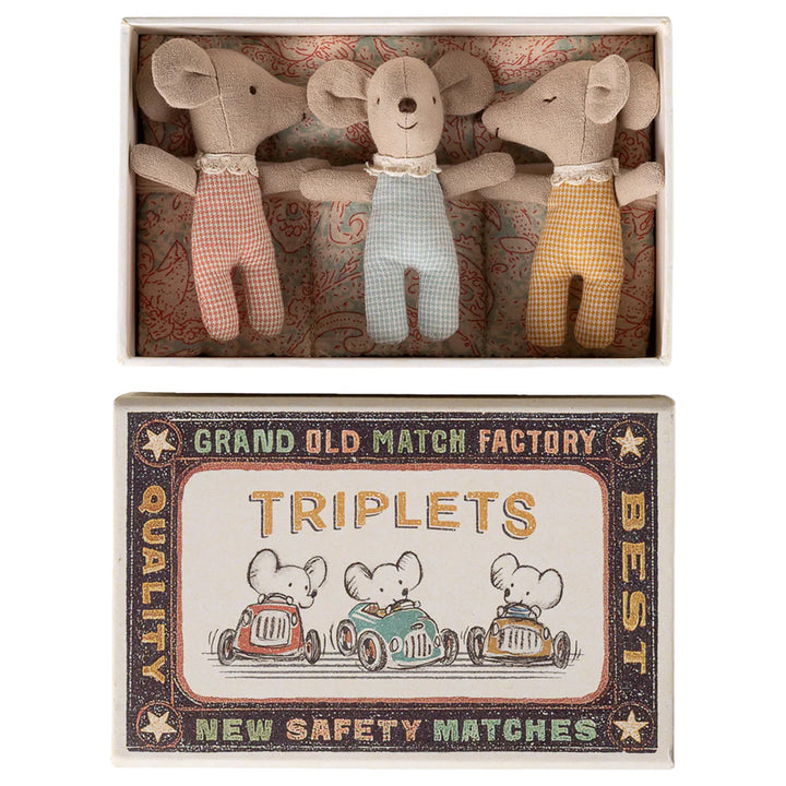 Triplets, Baby mice in matchbox - Checker