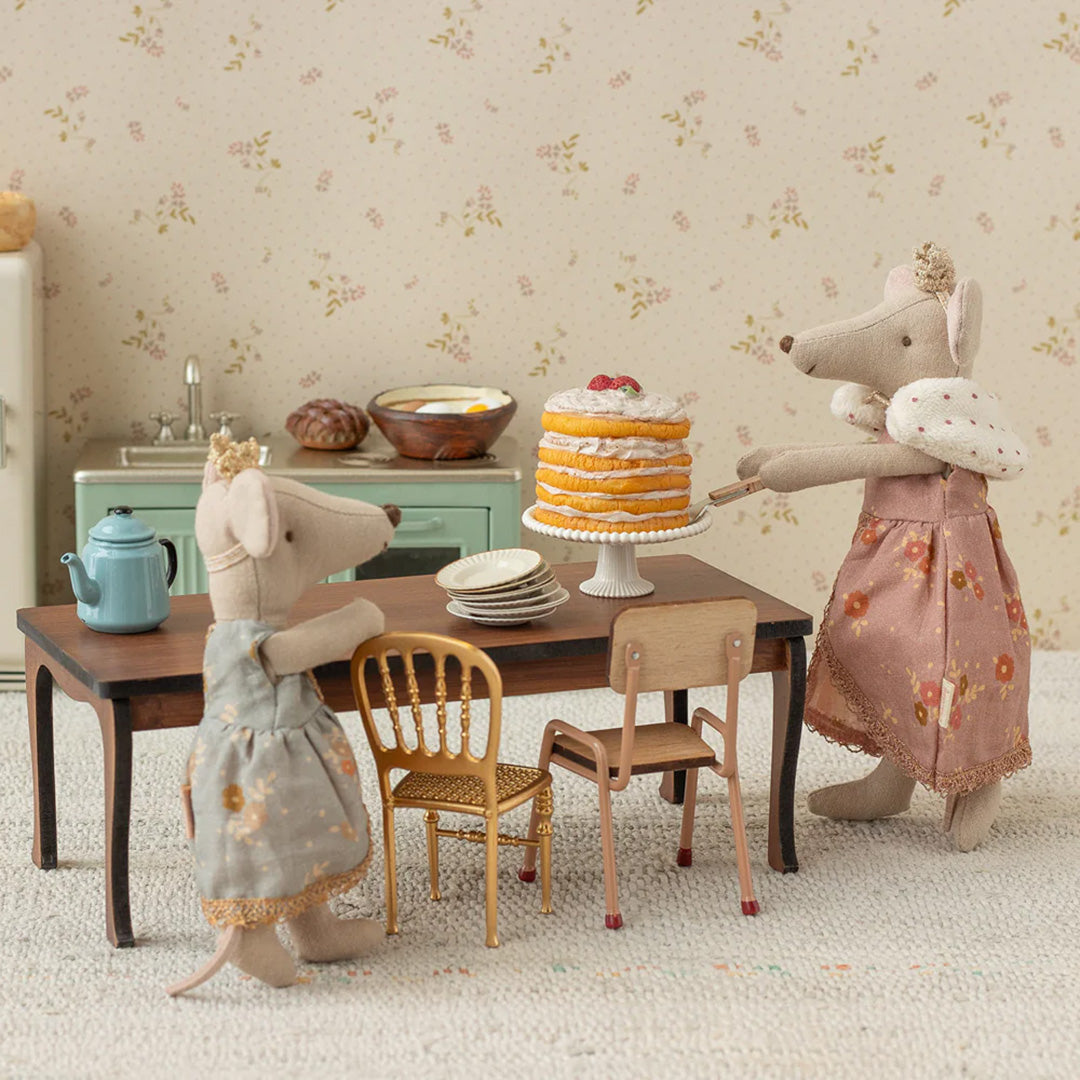 Party cake and cake stand, Mouse - Off white