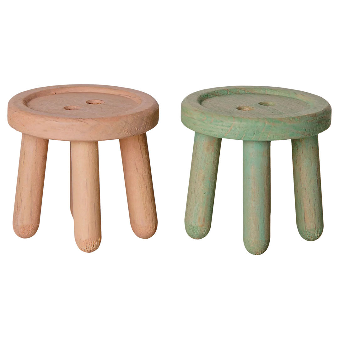 Stool set, Mouse - Light rose/Light mint