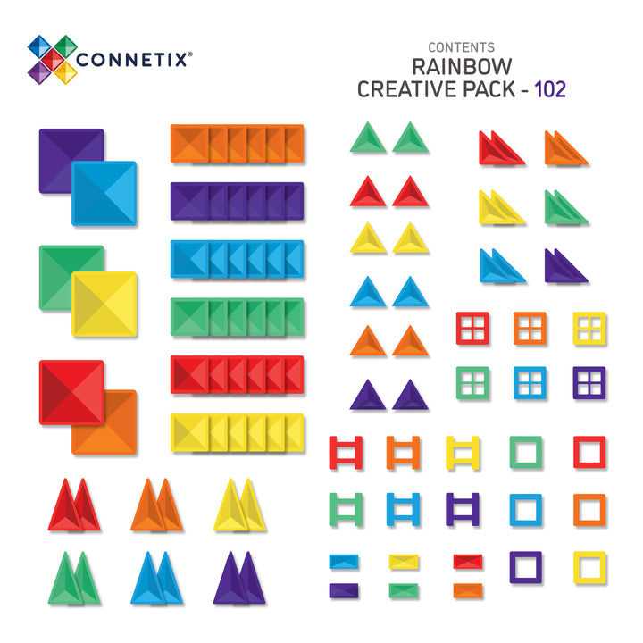 Connetix Rainbow Creative Pack: 102 Pcs.