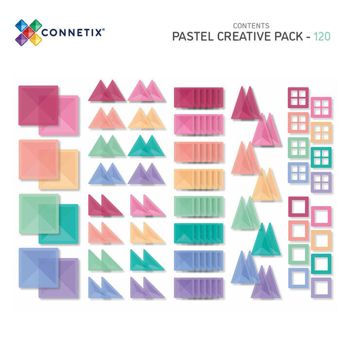 Connetix Pastel Creative Pack: 120 Pieces
