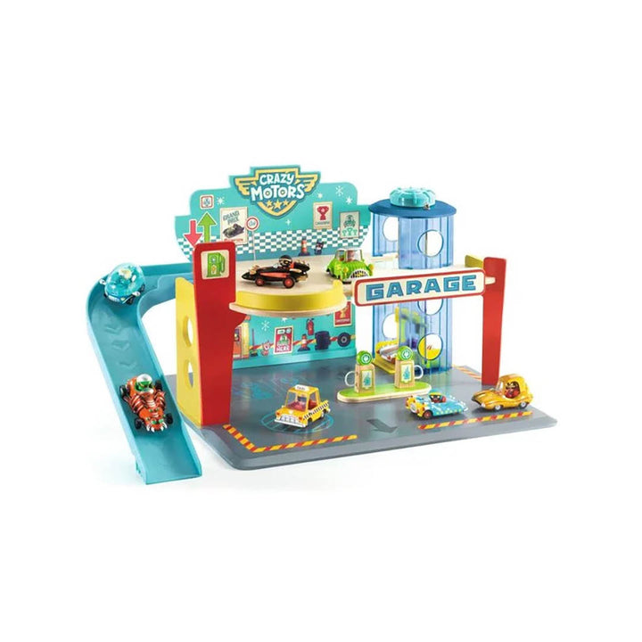 Wooden Crazy Motors Garage Set