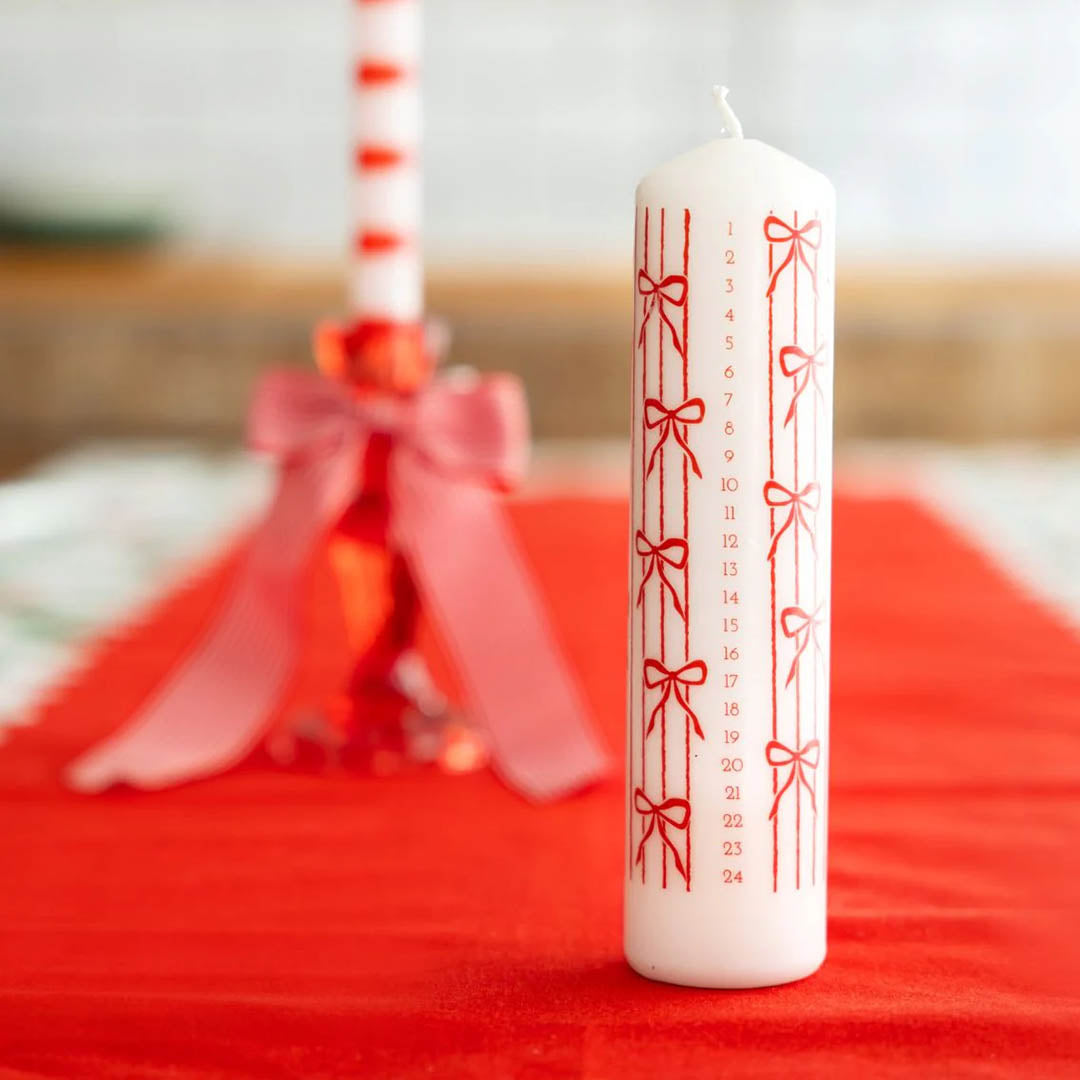 Candy Christmas Pillar Advent Candle
