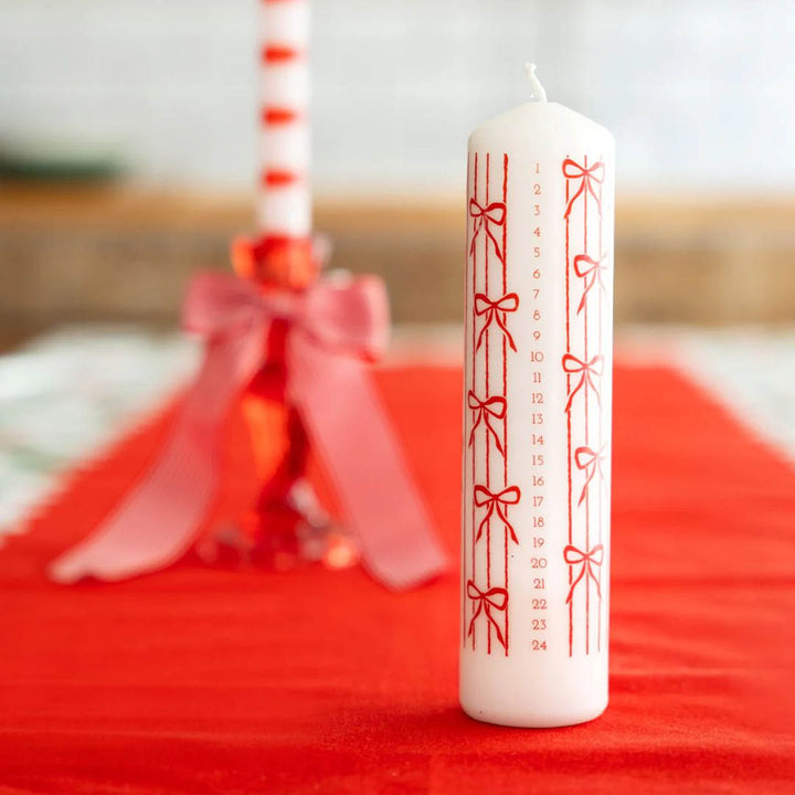 Candy Christmas Pillar Advent Candle