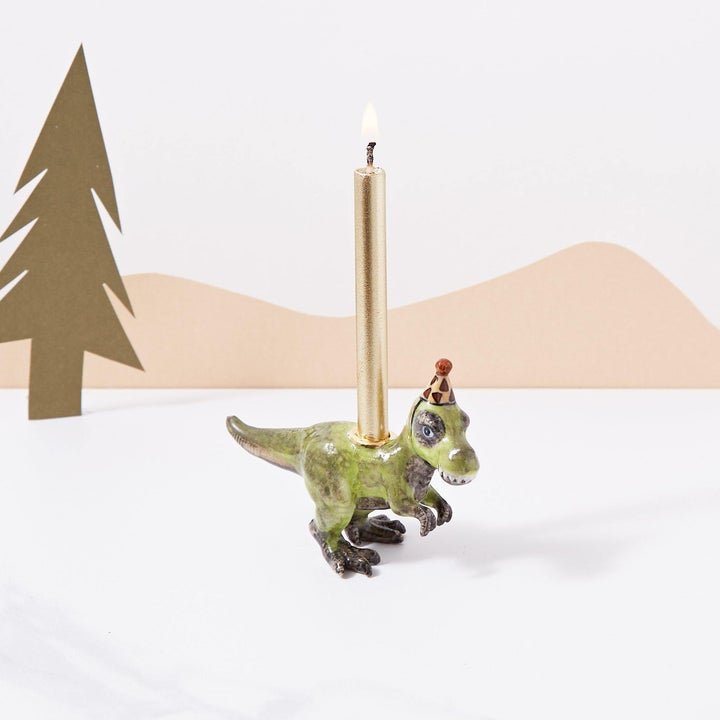 Limited Ceramic Party Animals Candle Holder- Dinosaur T-Rex