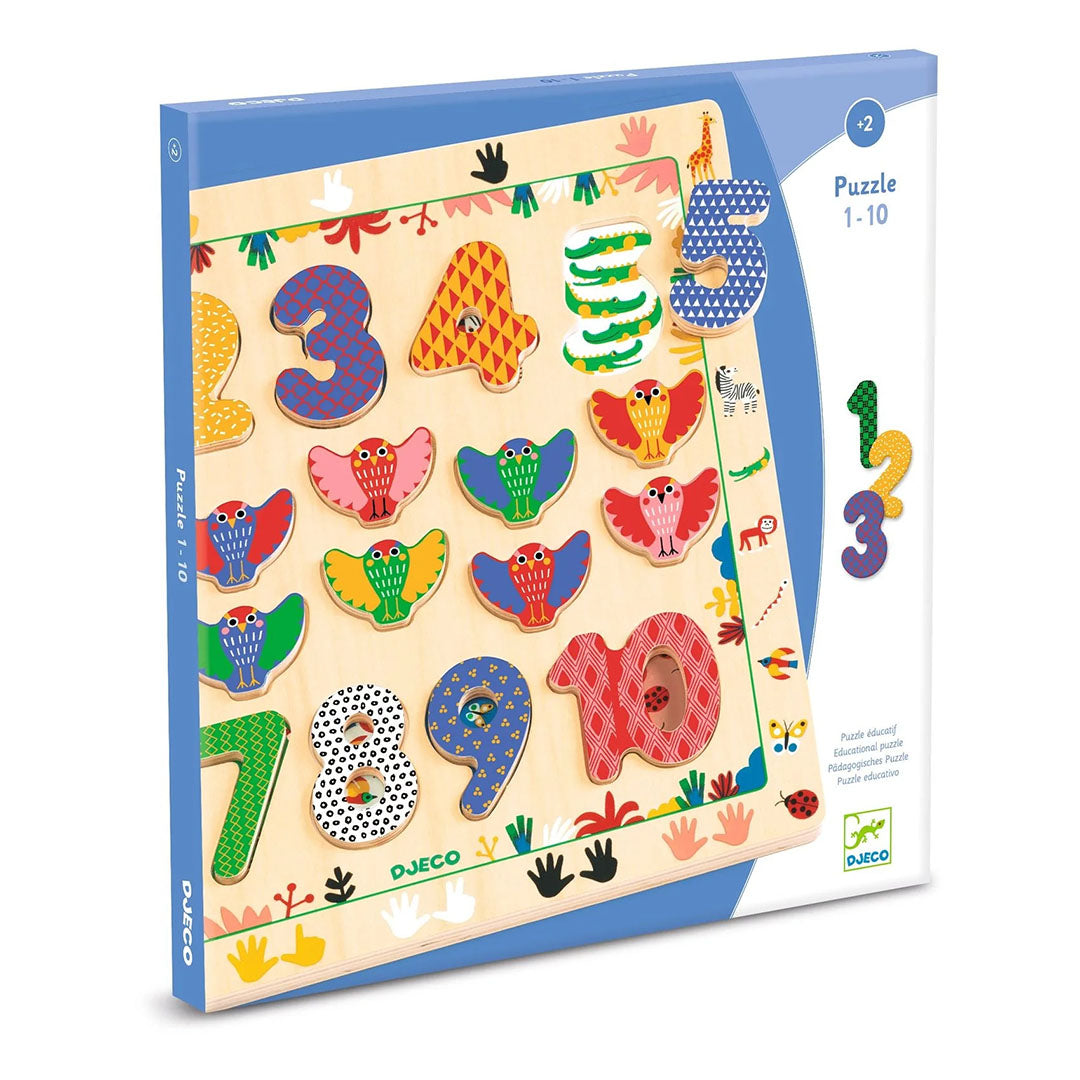 Numbers 1 to 10 Wooden Puzzle