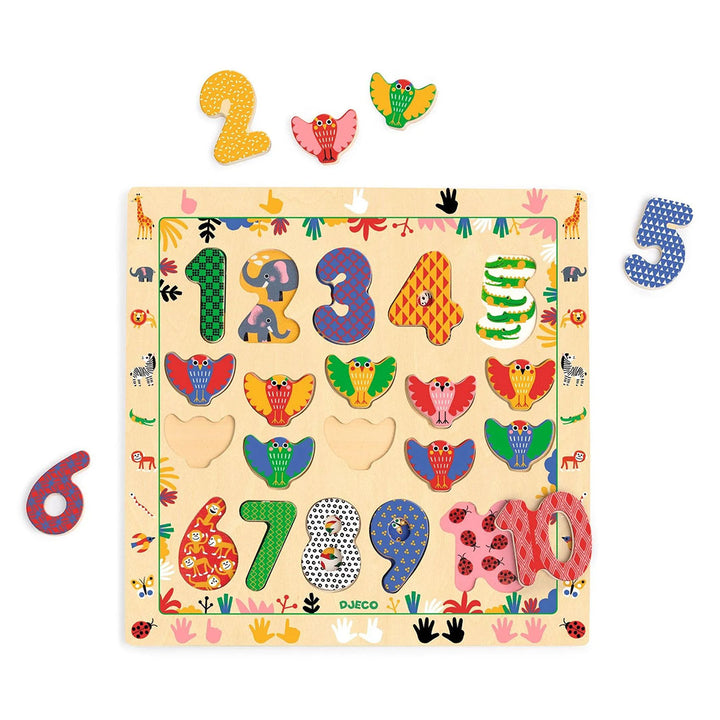 Numbers 1 to 10 Wooden Puzzle