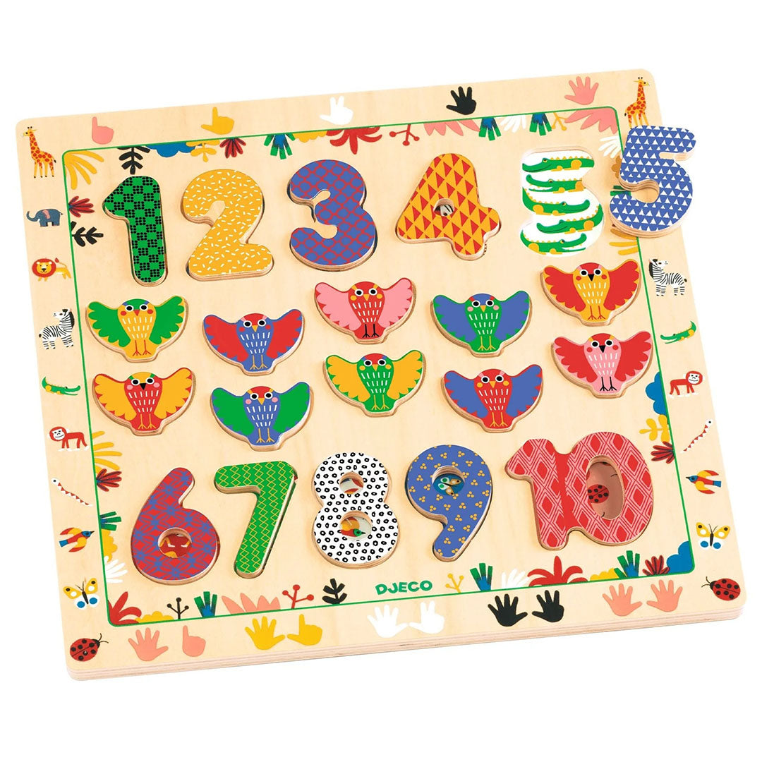 Numbers 1 to 10 Wooden Puzzle