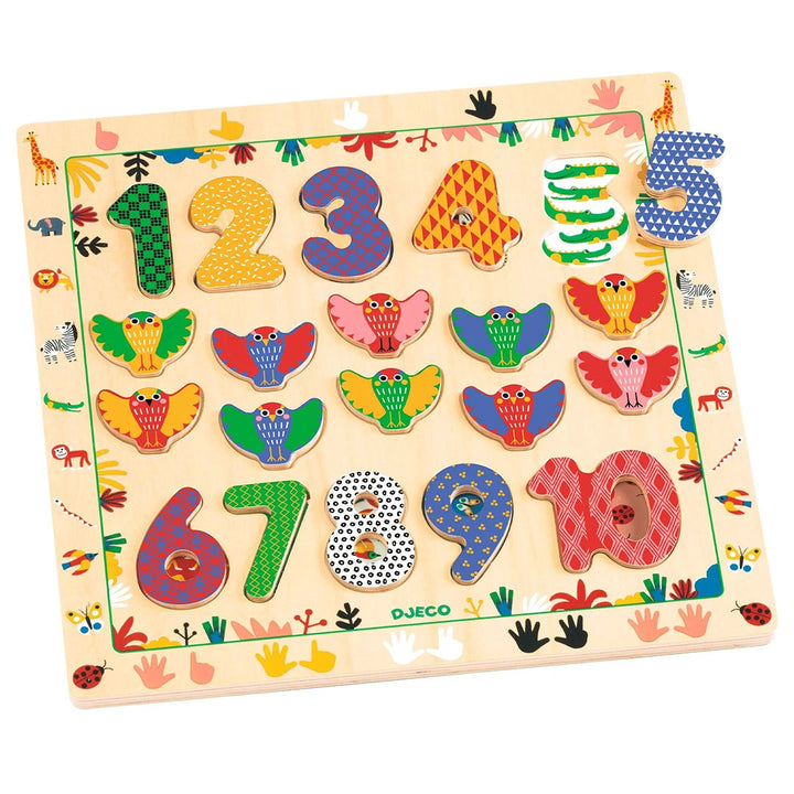 Numbers 1 to 10 Wooden Puzzle