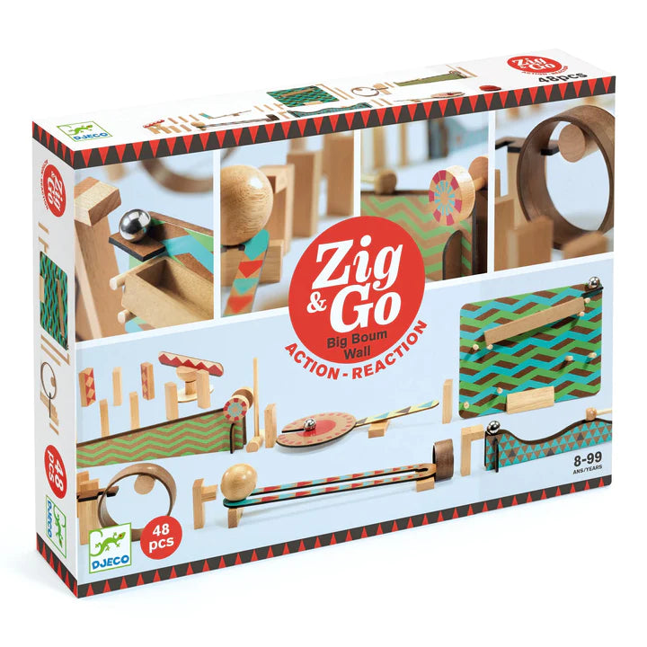 Zig & Go Big Boum Wall 48 pc Chain Reaction Construction Set