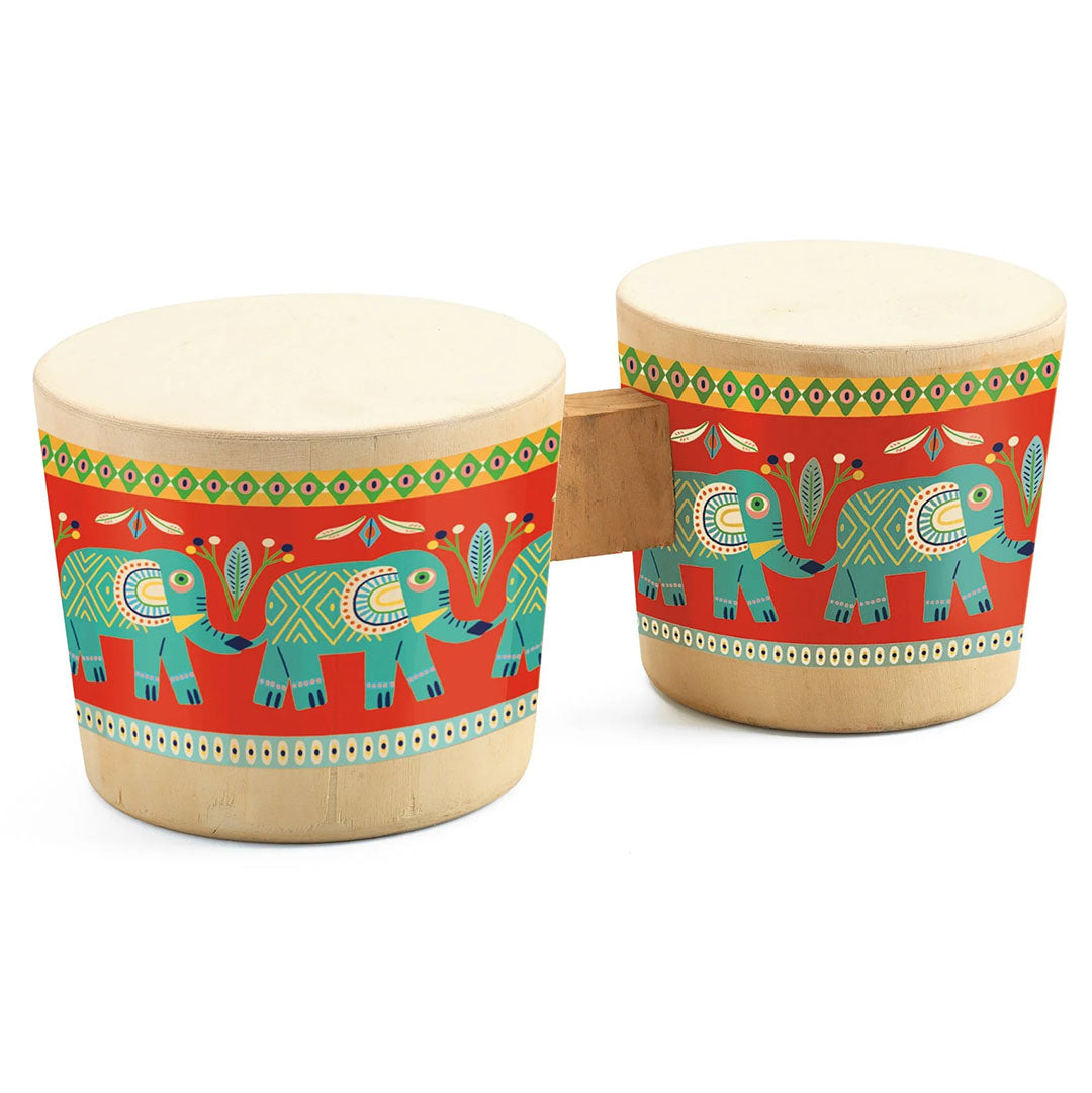 Animambo Bongo Double Drum Musical Instrument