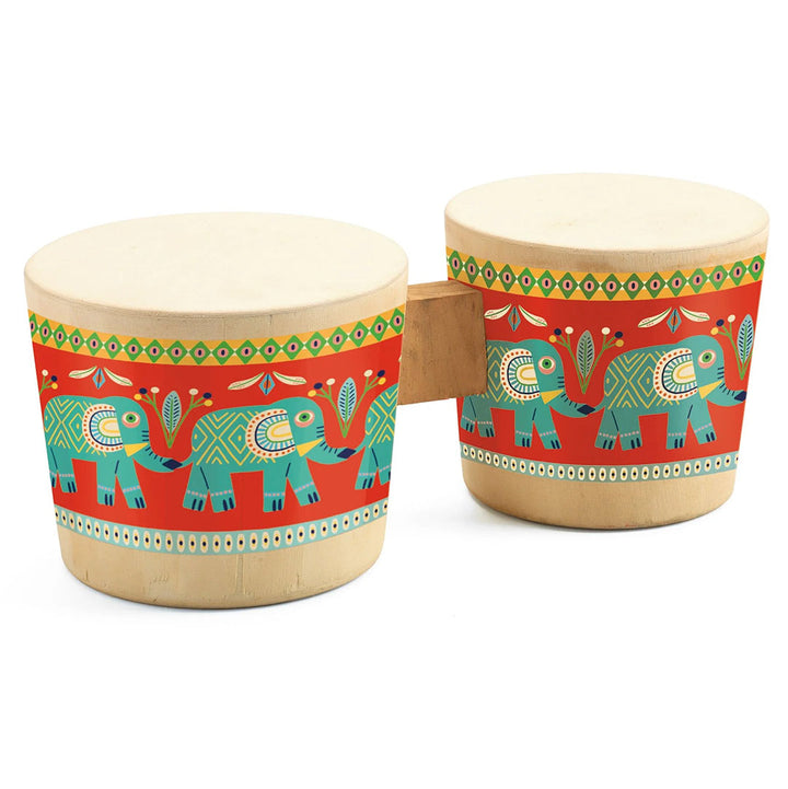 Animambo Bongo Double Drum Musical Instrument